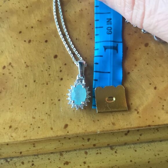 Natural Grandidierite Sterling Silver Necklace - Picture 7 of 8